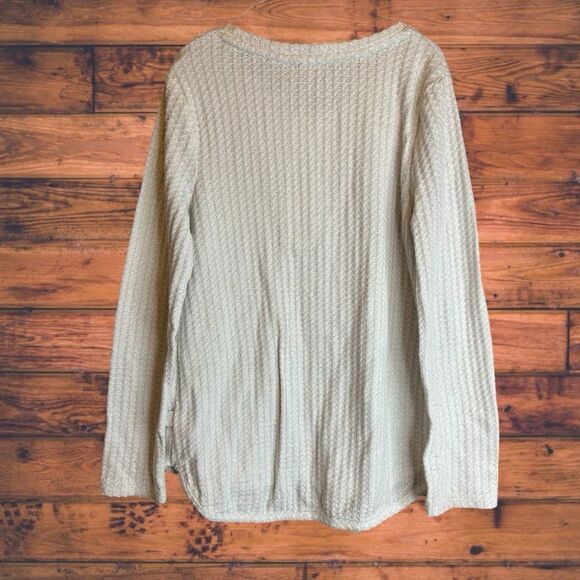 5 for $25🔥Waffle Knit Long Sleeve Half Button Shirt Girls Size (7-8) - Picture 2 of 8